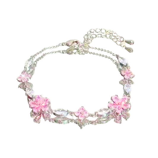 Luvoex Crystal Cherry Blossom Bracelets